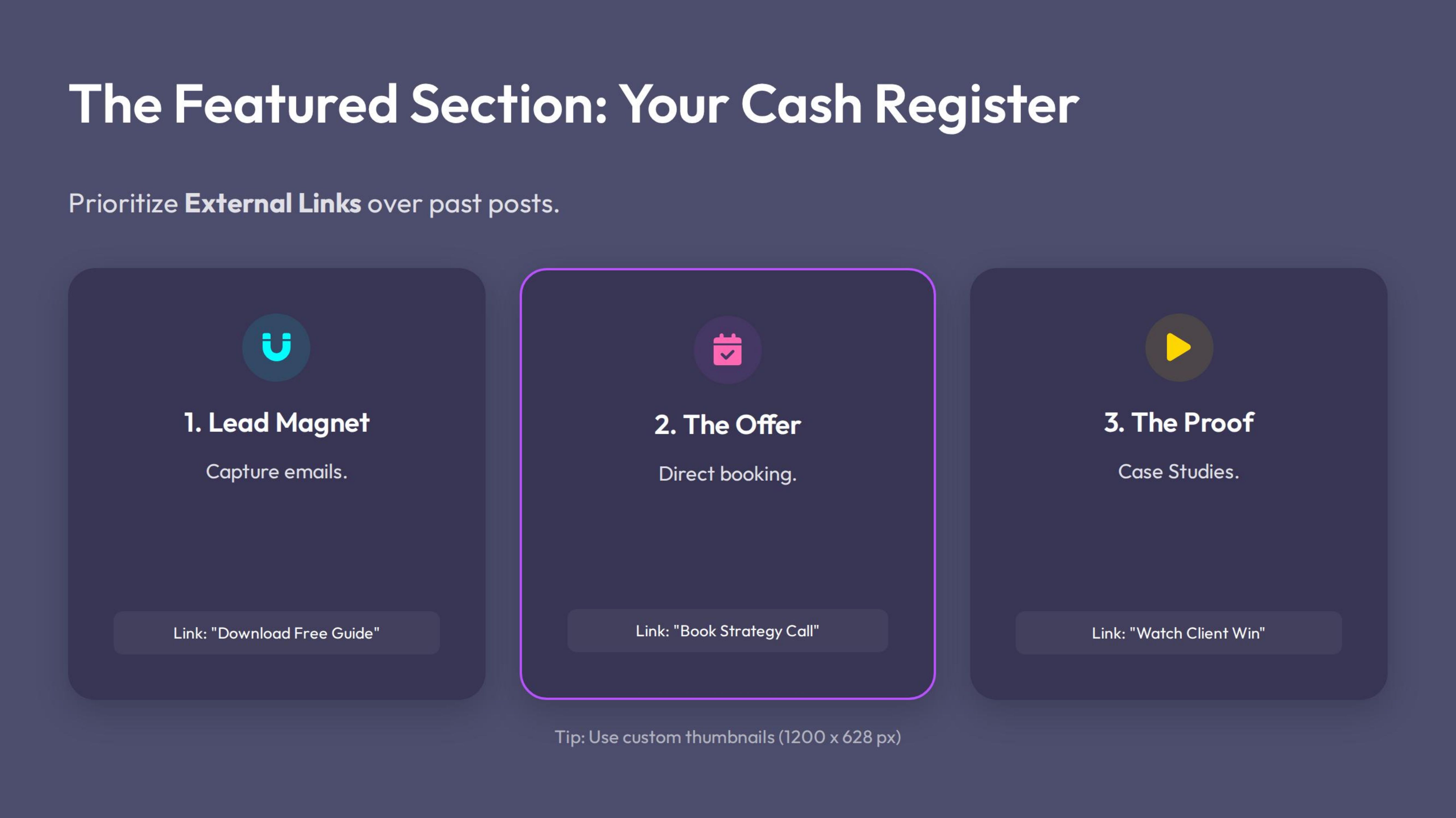 The Featured Section - Your Profile's Cash Register