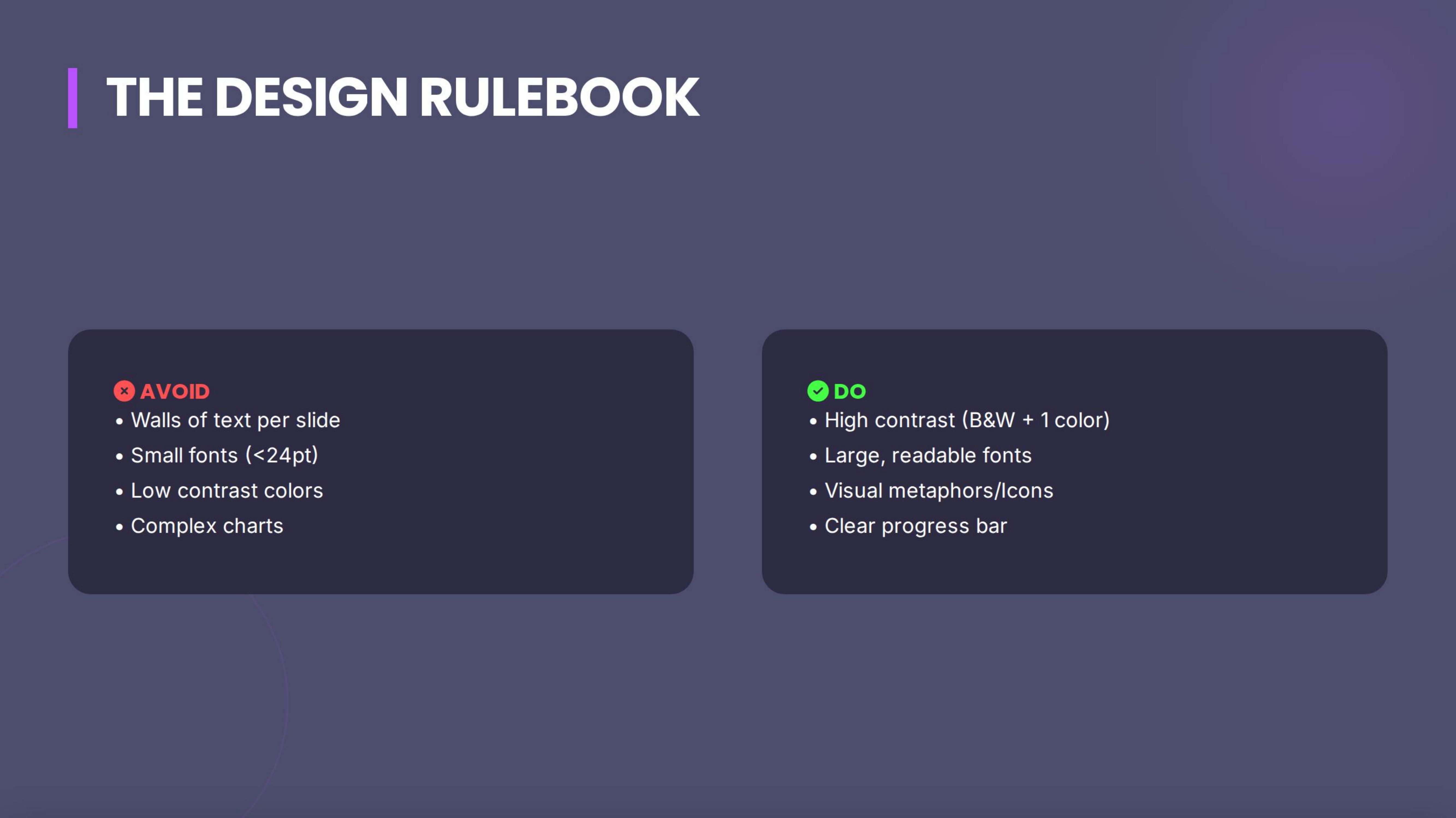 Design Rulebook: Avoid the Clutter
