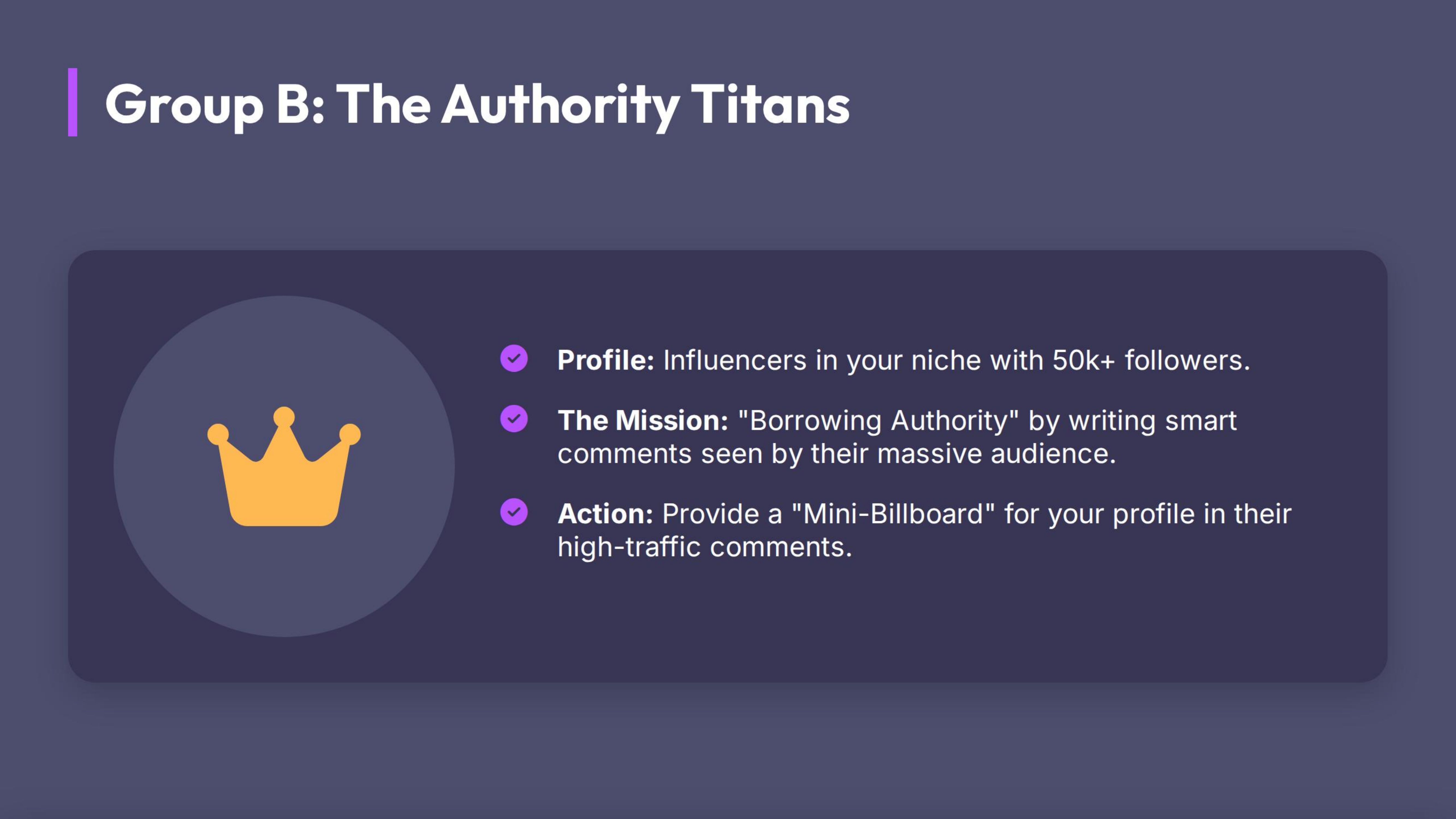 Group B: The Authority Titans