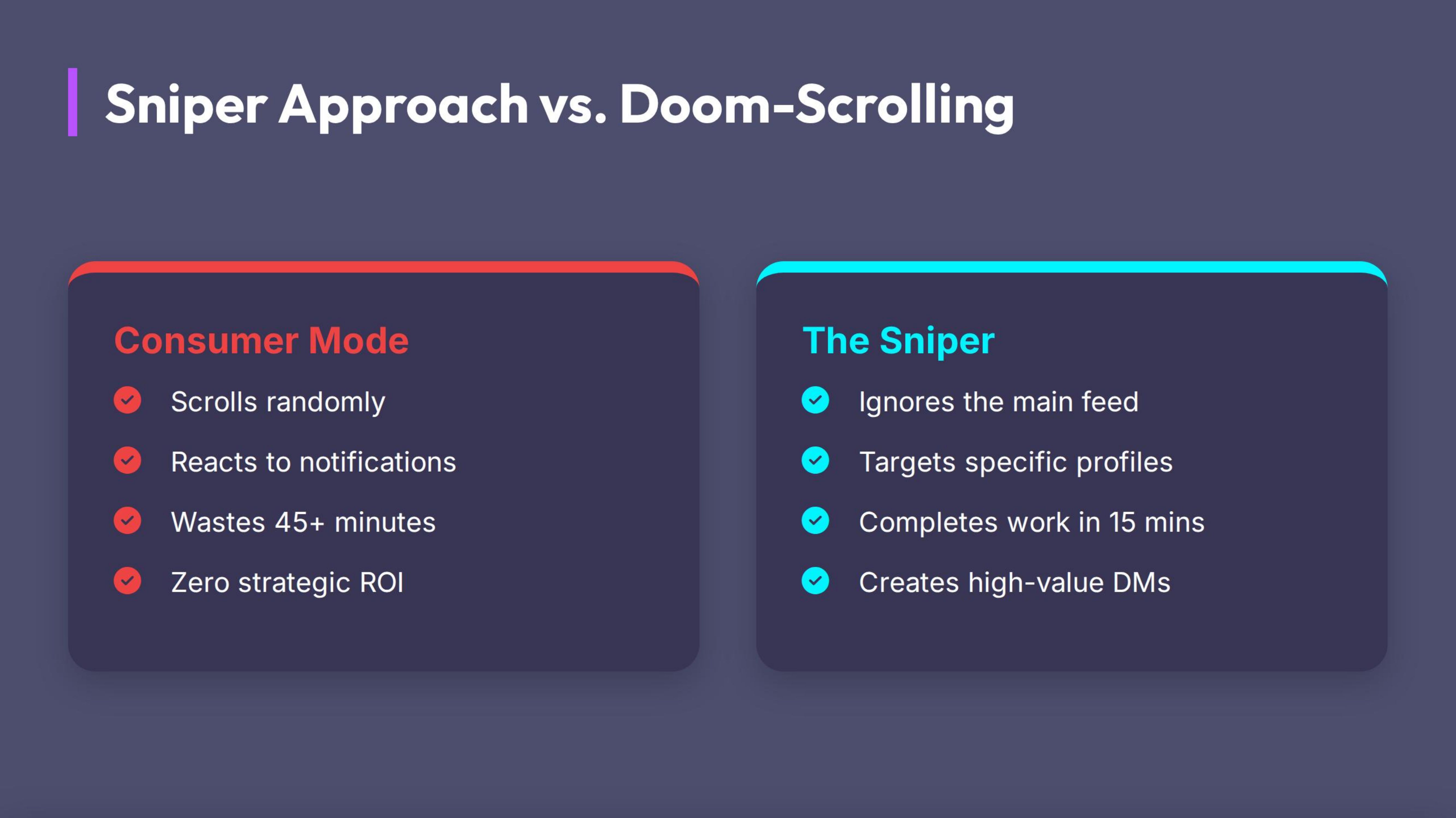 Sniper Approach vs. Doom-Scrolling