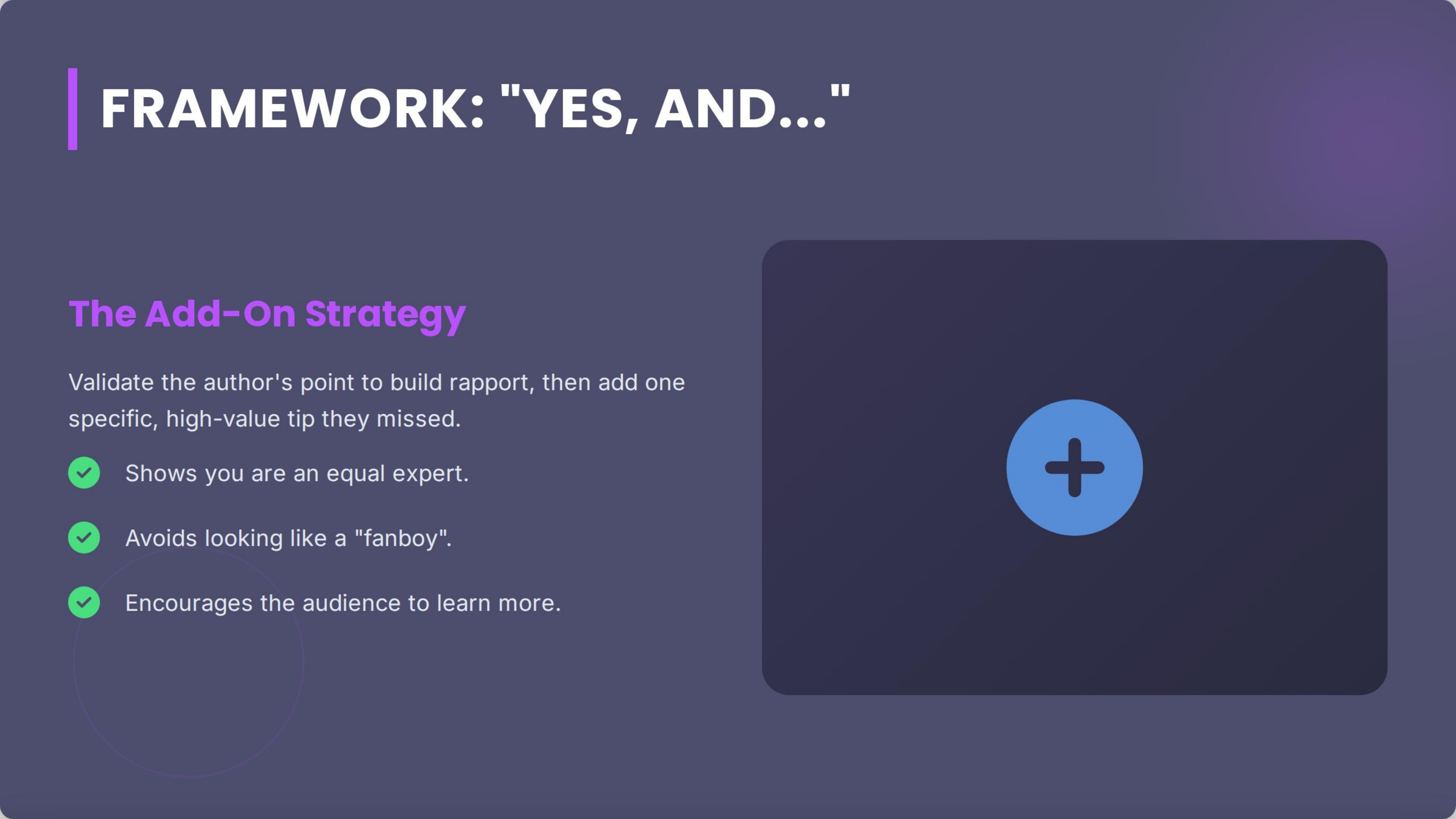 Framework Yes And The