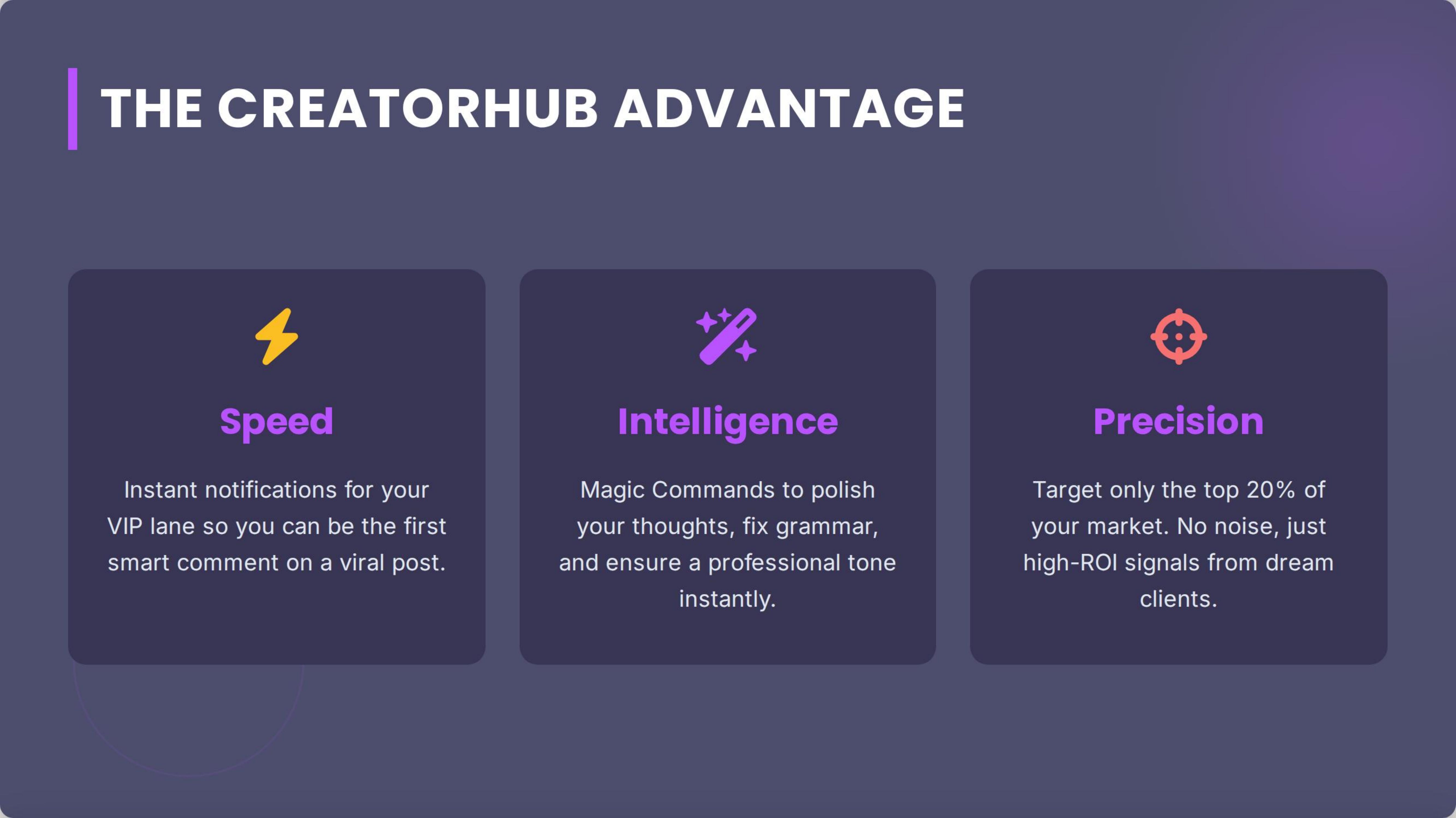 The Creatorhub Advantage T