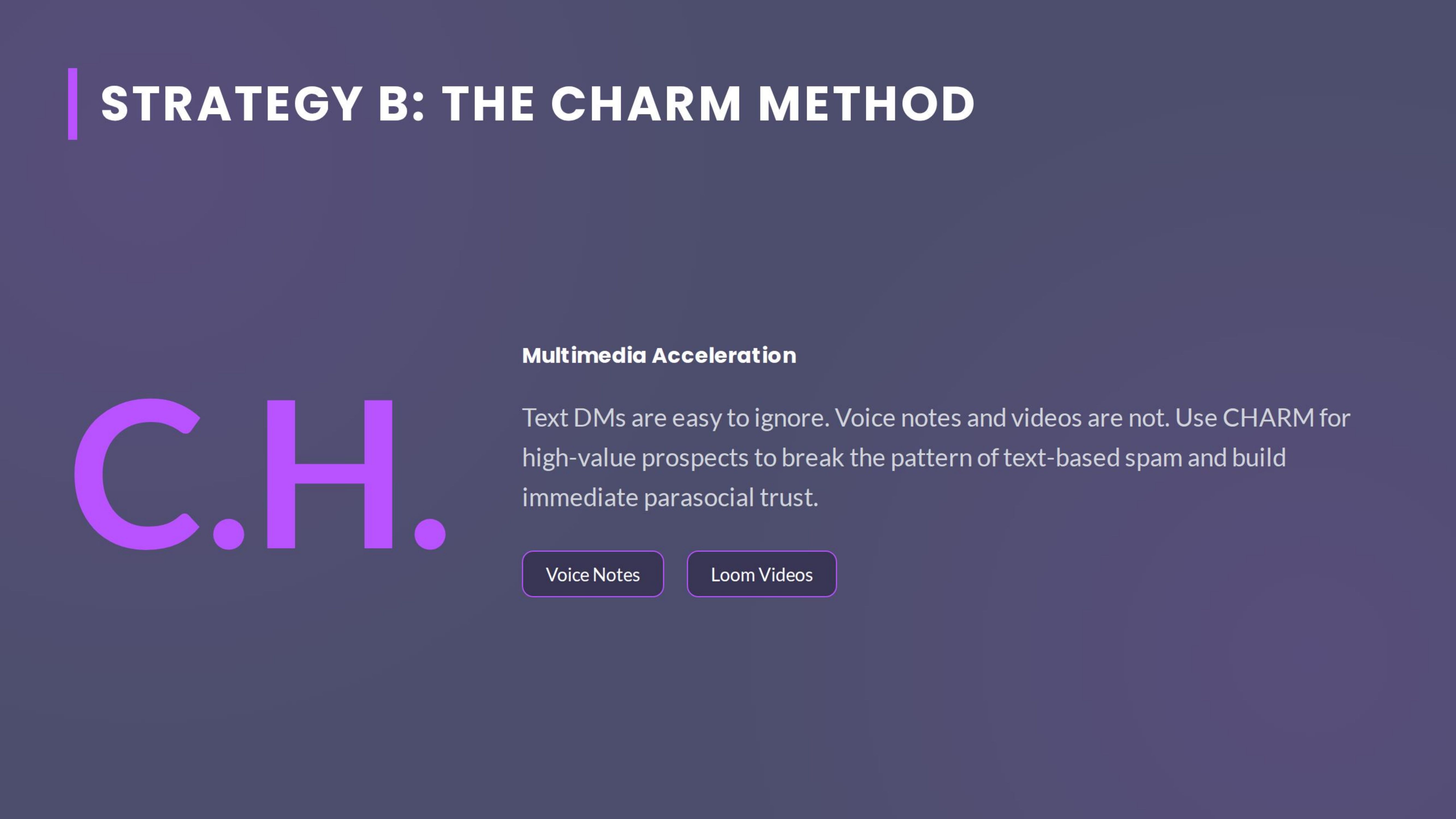 Strategy B The Charm