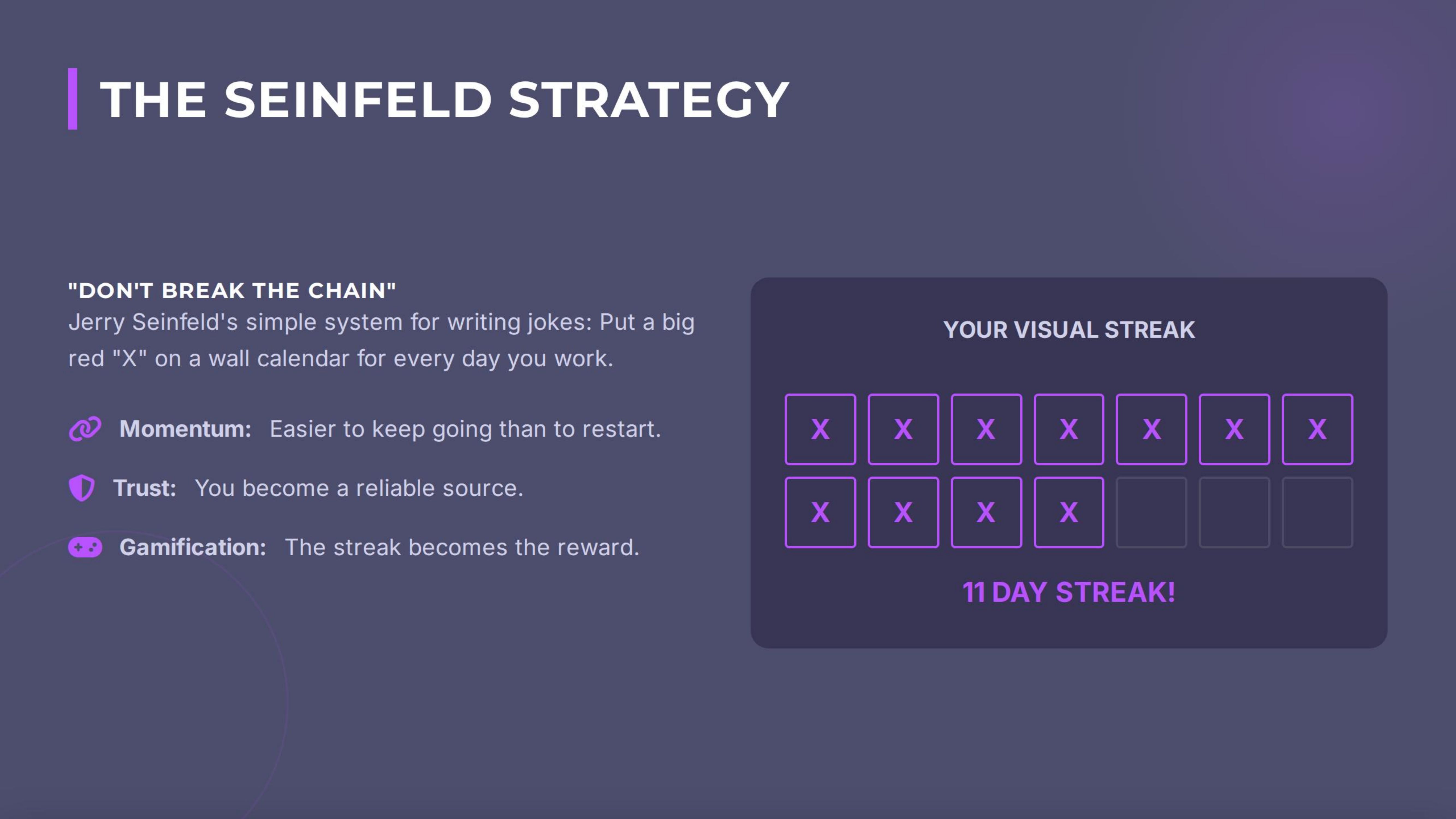 The Seinfeld Strategy Dont