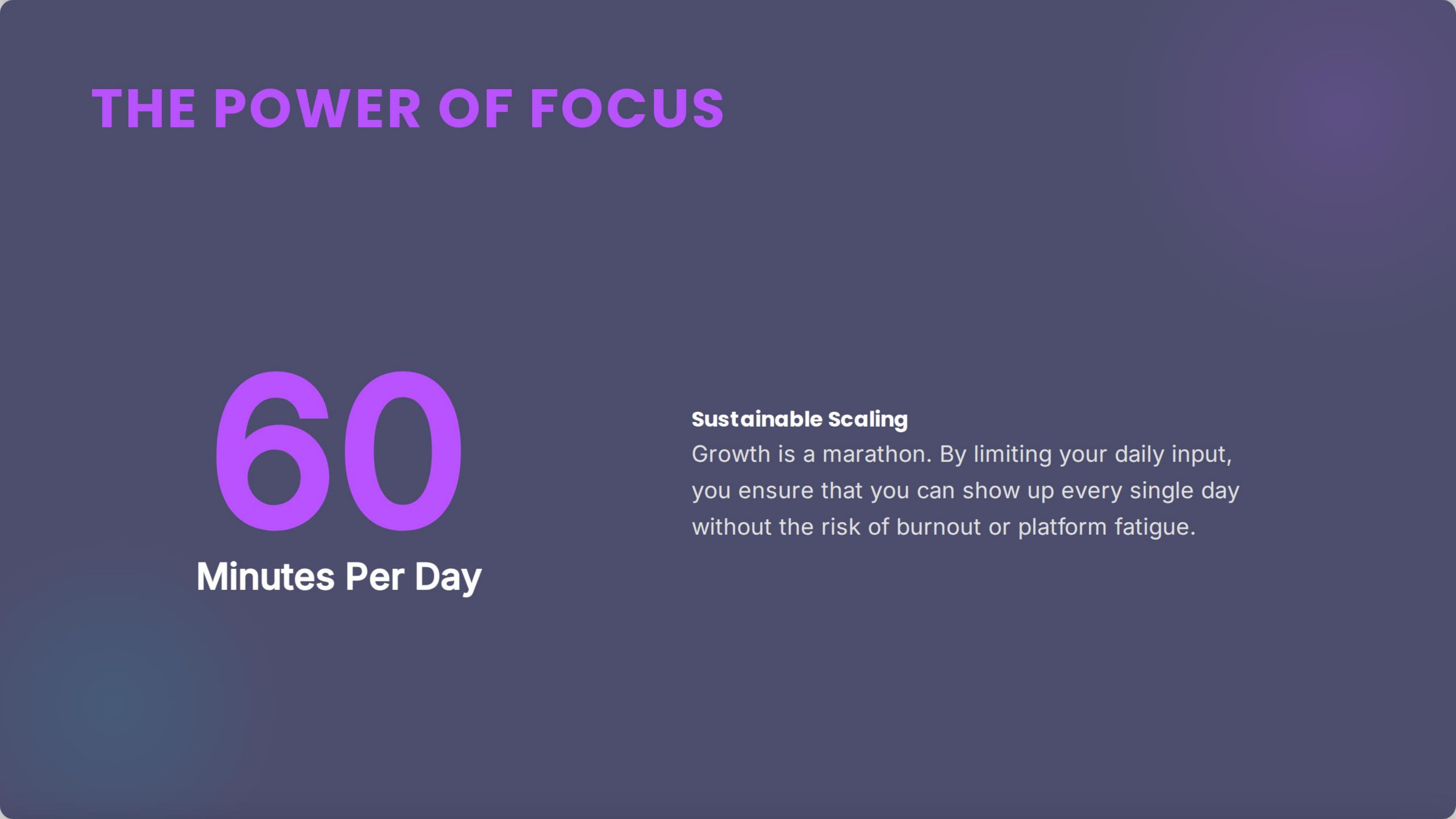 The Power of Focus