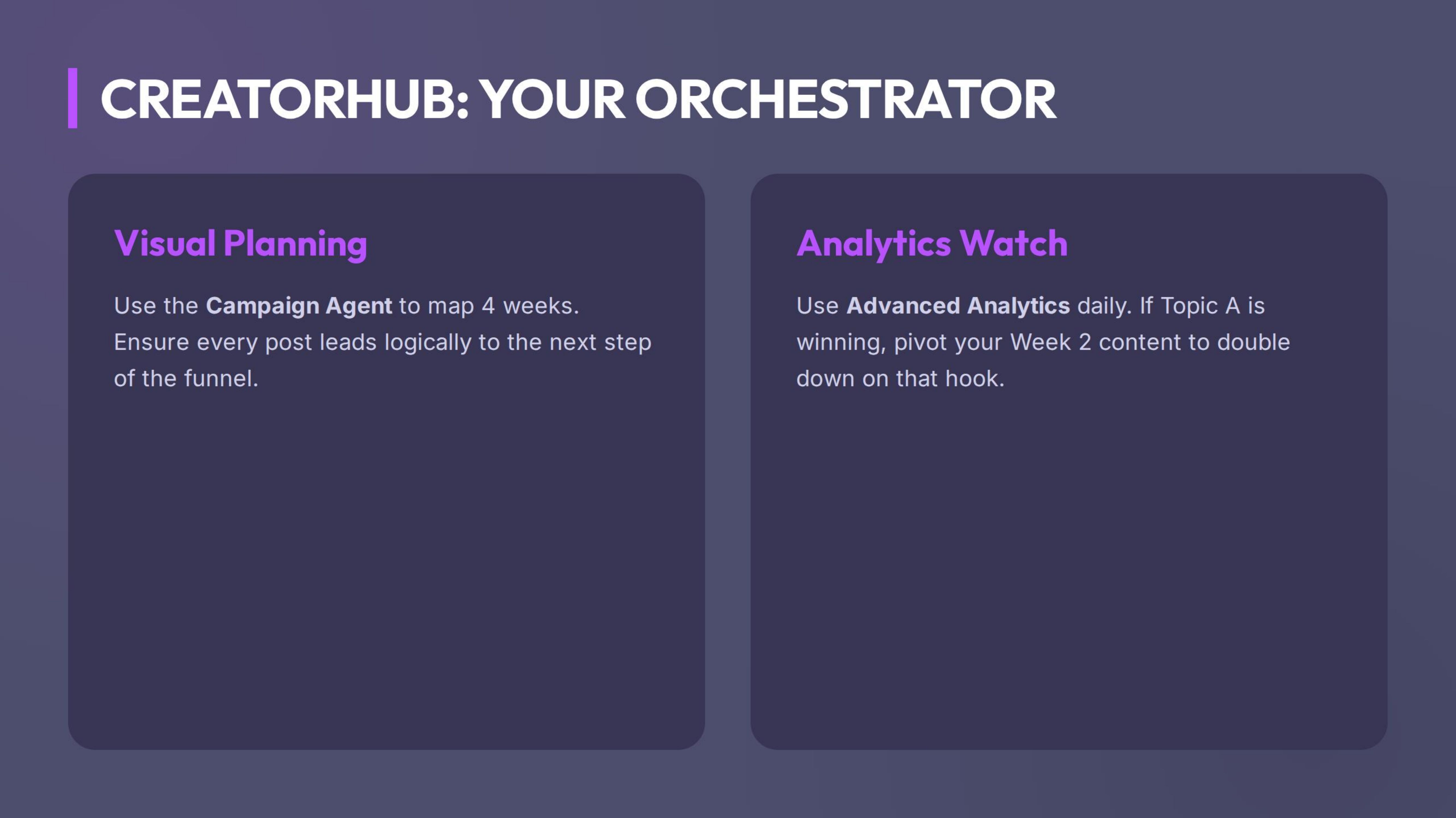 Creatorhub Your Orchestrator Visual